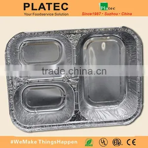Oven and Microwave Safe Flight Meal Aluminum Tray With Compartments thumbnail-1
