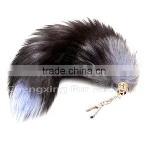 CX-R-17 Fashion Cute Fox Fur Tail Keychain Bags/car Key Chains Accessories thumbnail-1
