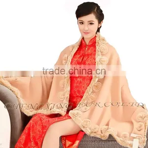 CX-B-P-40D New Products Fur Floral Cheap Wholesale Pashmina Shawl thumbnail-4
