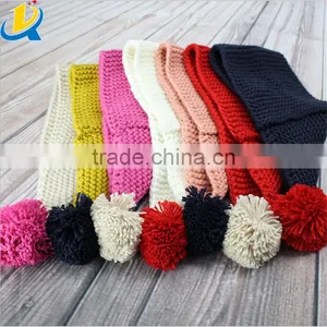 Top Sale Popular Knitted Candy Color Wool Warm Head Scarf for Kids thumbnail-6