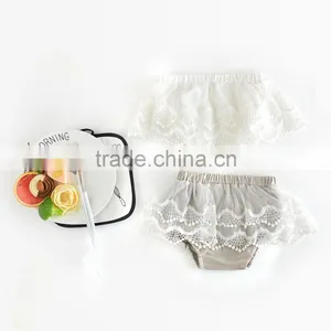 Pure White Woven Cotton Bloomers Double Chiffon Mesh Tassel China Manufacture Product thumbnail-1
