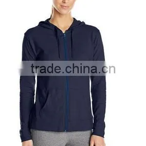 Full Zip Tracksuit 100% Cotton Cheap Hoodies for Women thumbnail-6