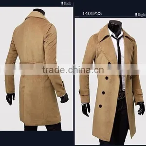 2016 Factory of Men's Long Style Woolen Coat Man Wool Blend Coat Men Wool Overcoat thumbnail-2