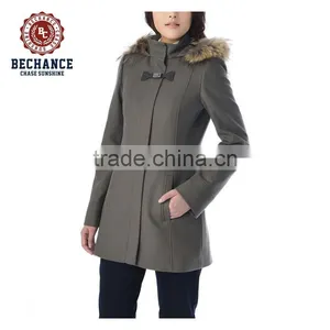 AB2910 Women Fur Edging Hood Winter Warm Clothing thumbnail-1