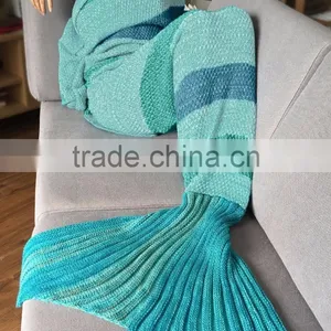 Wool Sofa Warm Mermaid Tail Blanket 2017 New Adult and Kids Sofa Bed Throw Blankets thumbnail-4