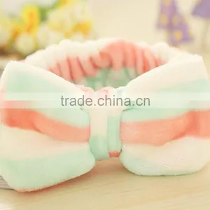 Hot Selling Candy Color Elastic Bow Velvet Elastic Shower Headbands thumbnail-5
