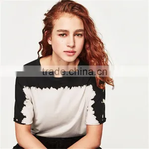2017 Summer Round Neck and Short Sleeves Oversized Tie Dye Shirts thumbnail-3