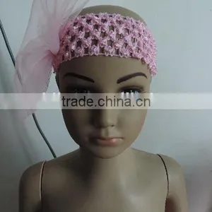 Baby Girl Reseau Hairband Bowknot Chiffon Lace Kids Adjustable Elastic Headband Wholesale thumbnail-3