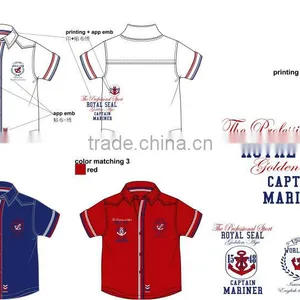 Wholesale Make to Order Summer Design Casual Boys Brand Name Shirt thumbnail-2