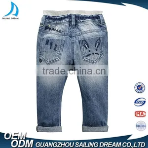 Wholesale High Quality Children Jeans Pants Spring and Autumn New Kids New Pattern Jeans With Embroidery Decoration thumbnail-2