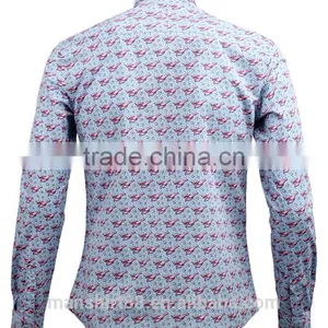 Latest Long Sleeve Shirt Designs for Men Printed Fabric Men Shirt Embroidery Design thumbnail-2