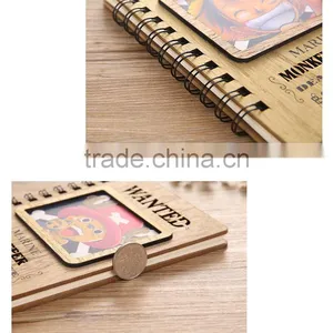 One Piece Luffy Cartoon Wooden Birthday Gift Anime Notebook For Student thumbnail-3