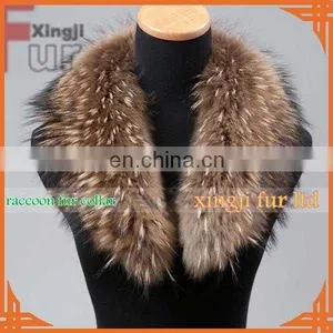 Top Quality Real Dyed Raccoon Fur Collar thumbnail-2