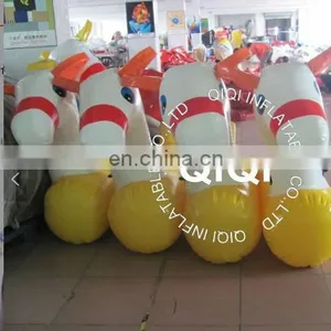 Inflatable Yellow Horse for Sport Derby Game thumbnail-1
