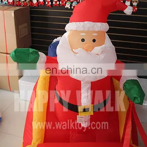 210cm Advrtising Inflatable Christmas Old Man Santa Claus on Christmas Elk Sleigh thumbnail-4