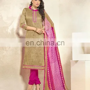 Beige Colored Bhagalpuri Suit. thumbnail-1