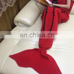 Mermaid Tail Blanket Warm and Soft Blankets For Kids And Adults Bedding Wrap thumbnail-2