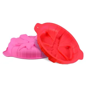 Free Sample Food Grade Heat Resistant Nontoxic Silicone Cake Mold Baking Mousse Pudding Mold Tool Bowknot Shape thumbnail-1
