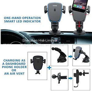 Fast Wireless Car Charger With Phone Holder Mount thumbnail-1