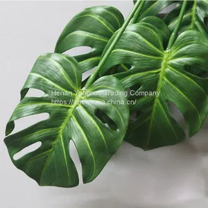 High Grade Green Plant 7 Branches Real Touch Turtle Leaf Artificial Plants thumbnail-2