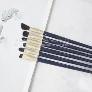 6pcs Bling Synthetic Eyeshadow Brush Makeup Brush Set for Beginner Smooth Cosmetic Set thumbnail-3
