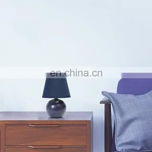 Navy Blue Ball Shape Ceramic Base Custom Nordic Table Decoration Cheap Ceramic Lamps for Hotel Home Bedside thumbnail-6