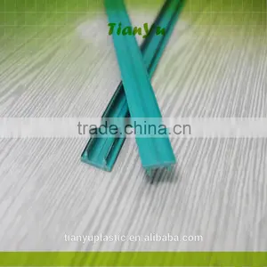 Customized Extrusion Plastic Pvc Profile Green Plastic Frame High Glossy Strip thumbnail-3