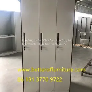Staff 3 Door Steel Locker H1850XW900XD400mm Metal Furniture Wardrobe Storage Cabinet thumbnail-2
