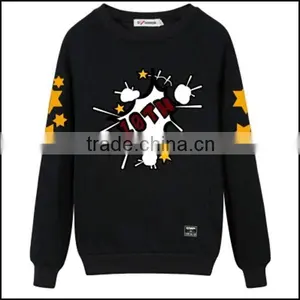 Fashionable Reglan Sleeve Sweatshirt With Pringting thumbnail-1
