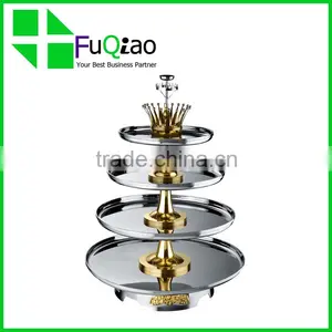 Tableware Dinnerware Food Grade Two Tiers Stainless Steel Vegetable Fruit Display Cake Stand thumbnail-2