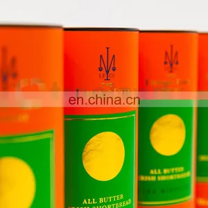 Custom Foil Stamping Paper Tube Food Packaging Biscuit Packaging Tube Boxes thumbnail-3
