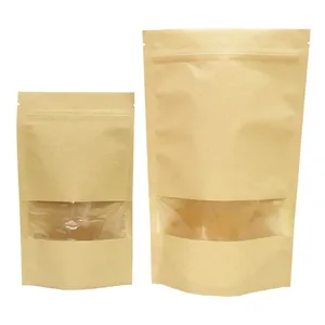 China Standing Pouch Kraft Paper Coffee Scrub Packaging With Zipper thumbnail-1
