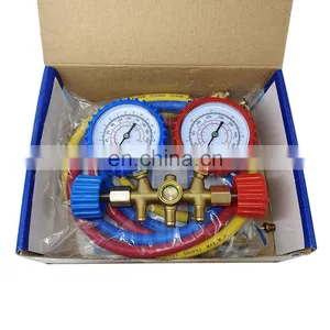 CT-536 F BRASS Manifold Gauge Set für HVAC-Kälteanlagen, Autoklimaanlagen AC-Aufladung mit R134A, R502, R410A, R404 Preis thumbnail-5