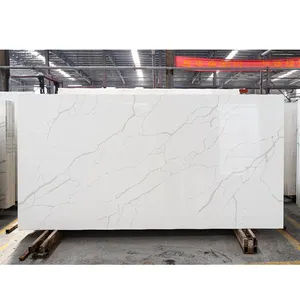 Code：1025，Calacatta Artificial Stone Quartz Slab Kitchen Countertops thumbnail-1