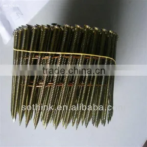 Electro Galvanized Screw Coil Nail With Znic Coat thumbnail-1