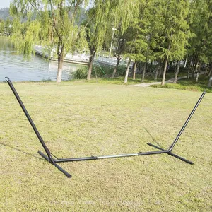 White Powder Coated Heavy Duty Outdoor Hanging Hammock Stands Garden Patio Hammock Chair Portable Household Steel Frame Rattan thumbnail-4