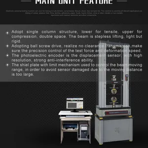 Computer Control Electronic Universal Testing Machine HST WDW-10E 10KN 20KN Single Column Double Space Class 0.5 thumbnail-4