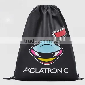 Promotional Customized LOGO Polyester Drawstring Gym Beach Travel Bag thumbnail-1