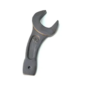 Drop Forged Alloy Steel Bent Handle Slogging Open Wrench,, Chrome Plated Finish thumbnail-1