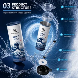 Custom Food Grade Sushi Push Pop Paper Tube Packaging for California Roll | OEM & ODM thumbnail-3