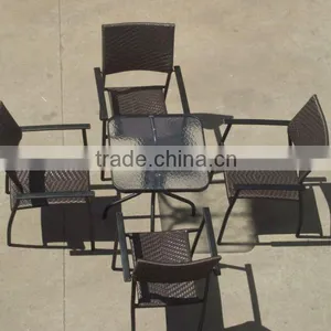 Steel Stackable Rattan Chair thumbnail-1