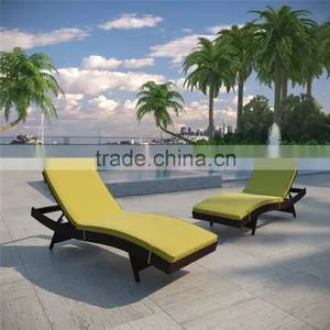 Rattan Outdoor Deck Chair Beach Wicker Lounge Chair Rattan Deck Chair thumbnail-2