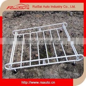 Powder Coated Aluminum Cargo Basket Universal Roof Rack thumbnail-1