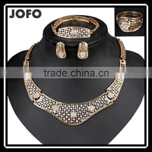 2016 Popular Design 18k Gold Jewellery Dubai Wholesale Jewelry Set Price thumbnail-1