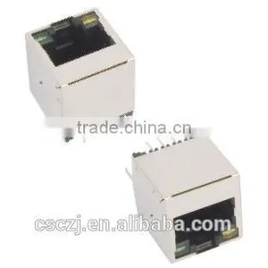 Top Entry RJ45 Modular LED PCB Jack thumbnail-1
