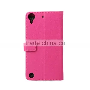 MMT Litchi Grain Wallet Leather Flip Case for HTC 530 Holder Leather Case With Card Slot for HTC 530 thumbnail-3