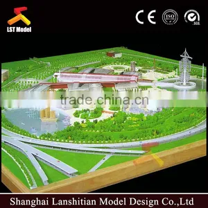 Master Plan Models With Wood Base Landscape for Building thumbnail-1