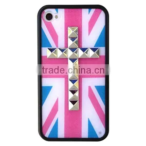 Gummy British Flag Silver Cross Phone Case,Silicone Phone Case thumbnail-1