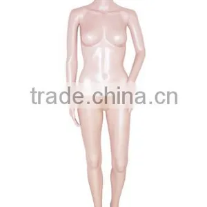 Abstract Egg Head Women Mannequins Slender Skin Color Plastic Manikin for Clothing thumbnail-2
