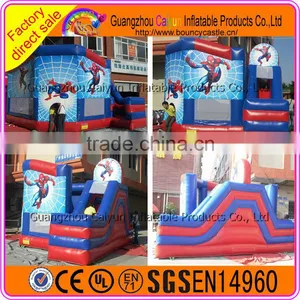 Cheap SpiderMan Inflatable Bouncer, Inflatable Bouncy Castle With Slide thumbnail-1